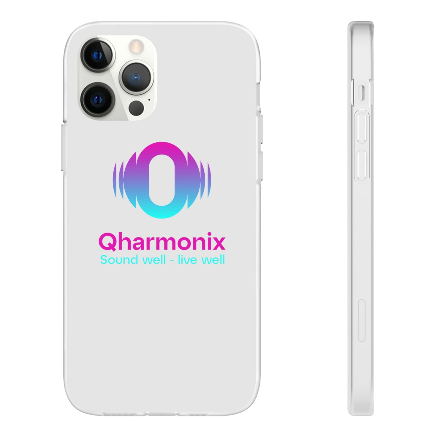 Stylish Phone Case: Qharmonix Sound Well Live Well, Customizable Flexi Cases, Tech Accessory, Unique Gift, Music Lover Merchandise, [...]