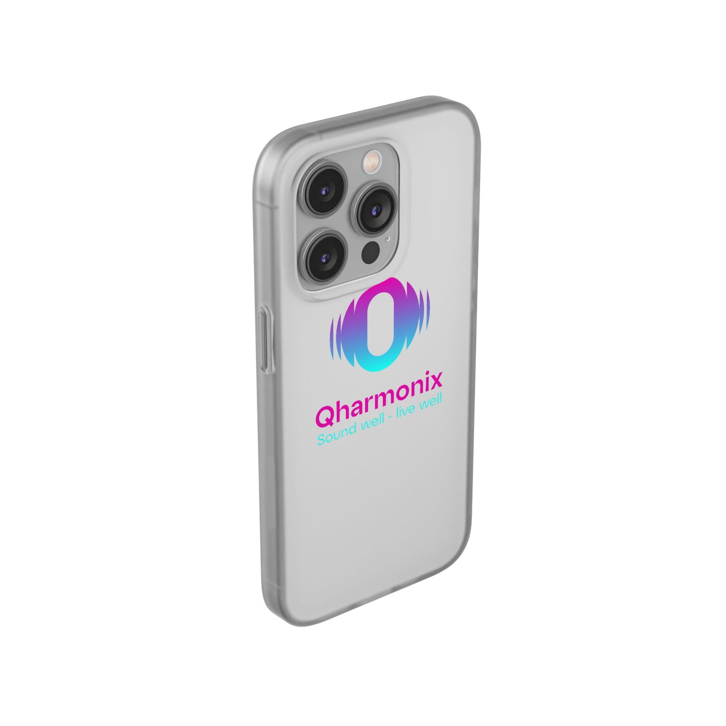 Stylish Phone Case: Qharmonix Sound Well Live Well, Customizable Flexi Cases, Tech Accessory, Unique Gift, Music Lover Merchandise, [...]