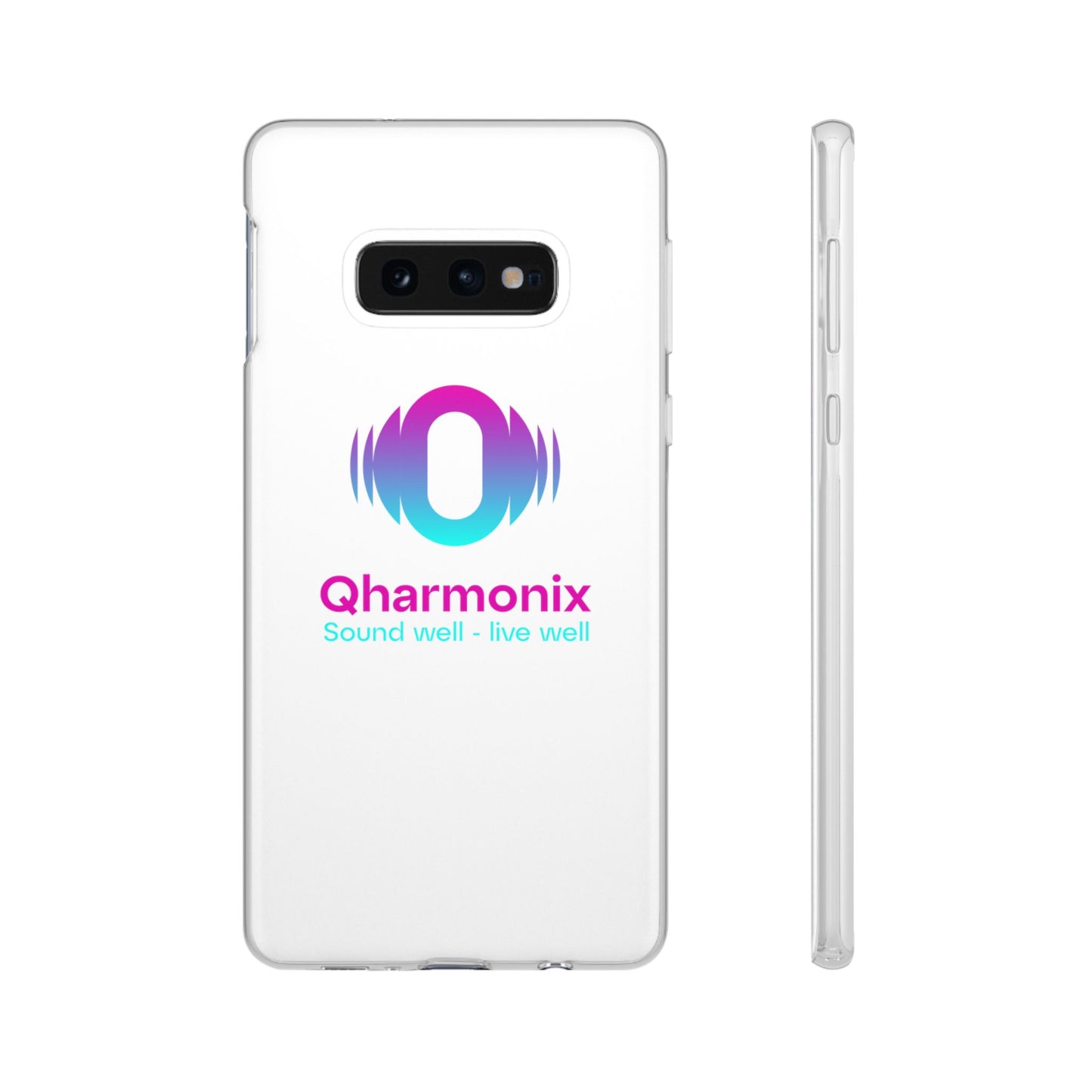 Stylish Phone Case: Qharmonix Sound Well Live Well, Customizable Flexi Cases, Tech Accessory, Unique Gift, Music Lover Merchandise, [...]