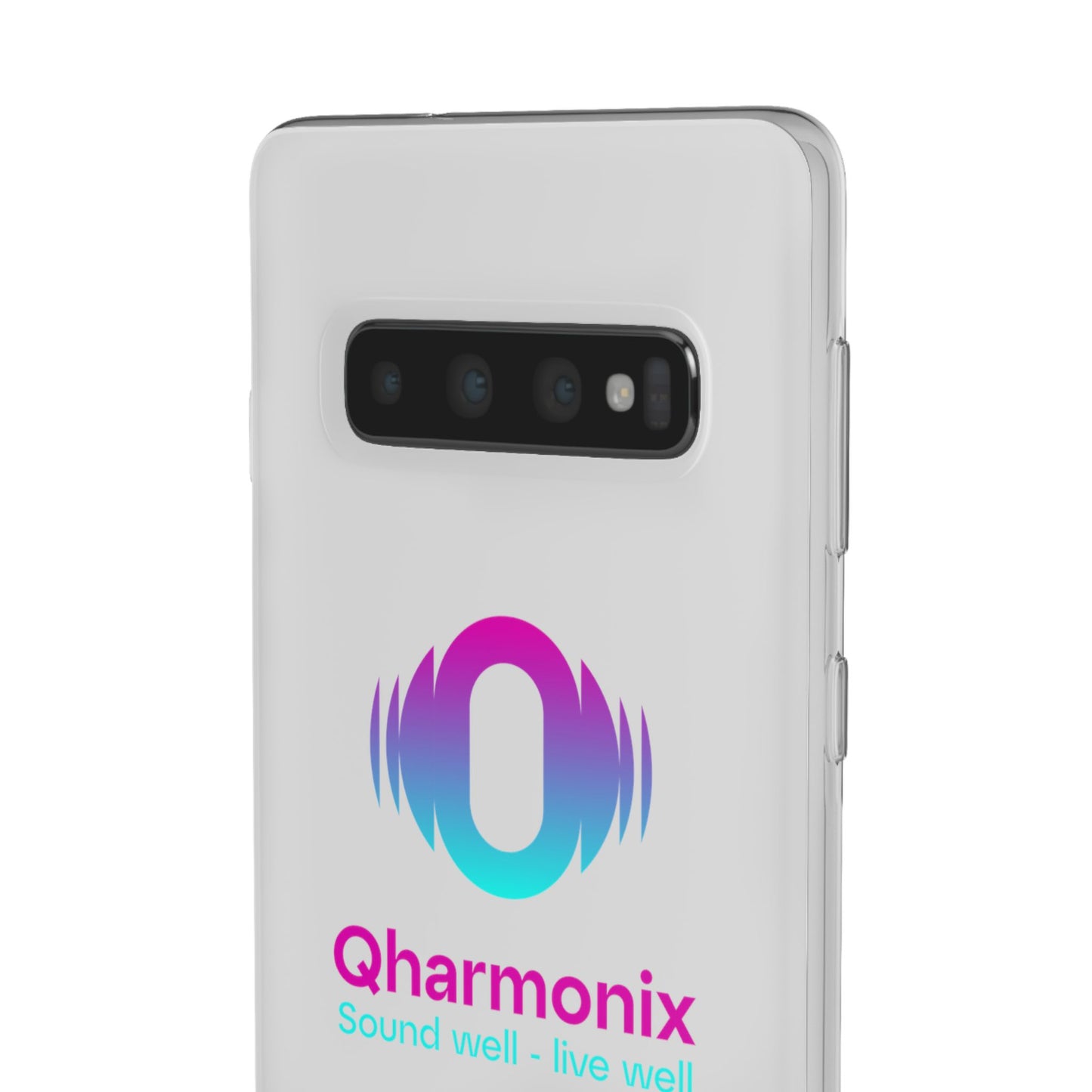 Stylish Phone Case: Qharmonix Sound Well Live Well, Customizable Flexi Cases, Tech Accessory, Unique Gift, Music Lover Merchandise, [...]