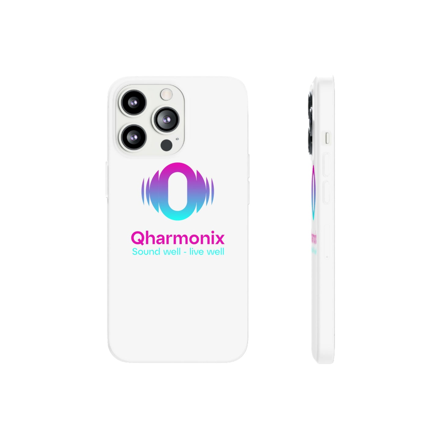 Stylish Phone Case: Qharmonix Sound Well Live Well, Customizable Flexi Cases, Tech Accessory, Unique Gift, Music Lover Merchandise, [...]