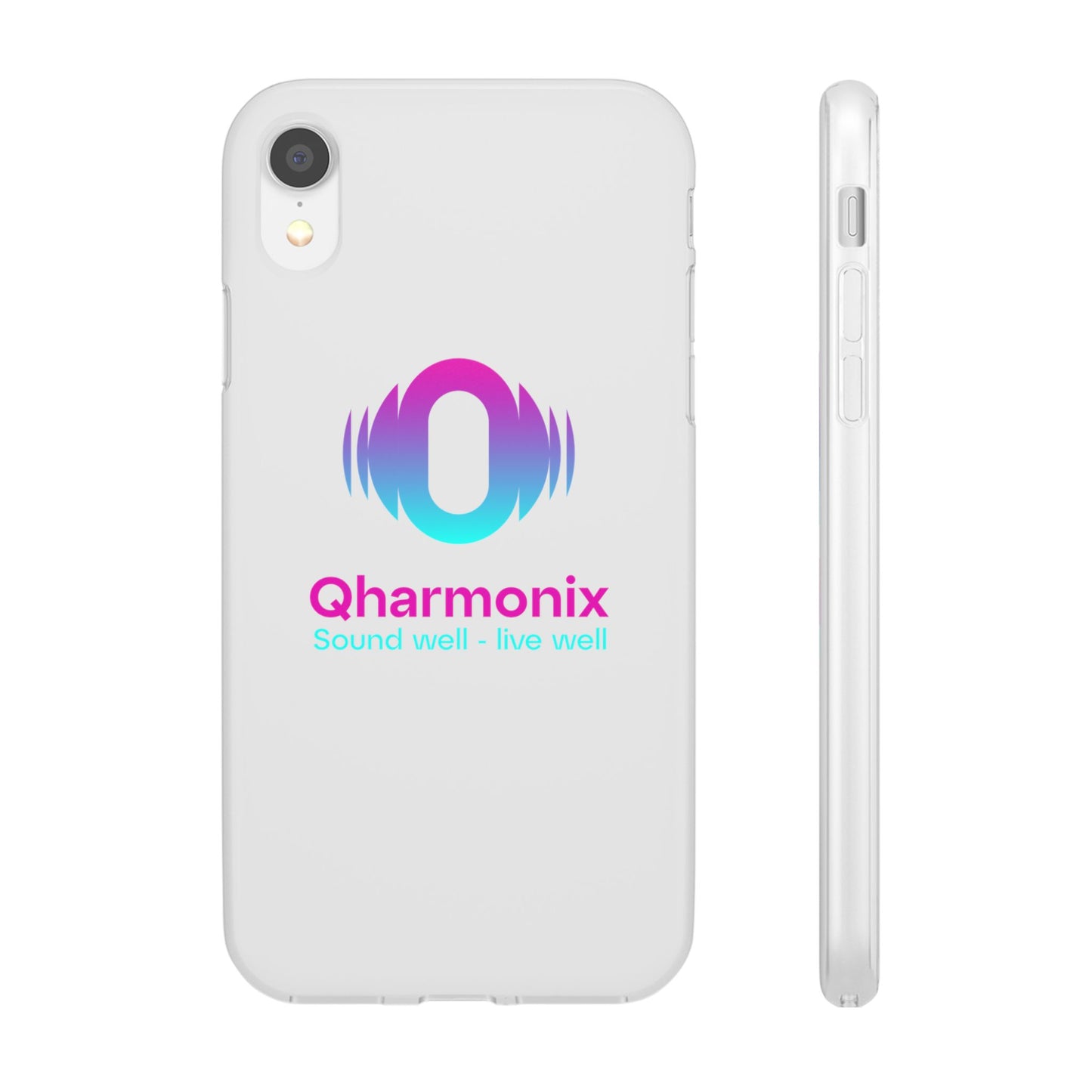 Stylish Phone Case: Qharmonix Sound Well Live Well, Customizable Flexi Cases, Tech Accessory, Unique Gift, Music Lover Merchandise, [...]