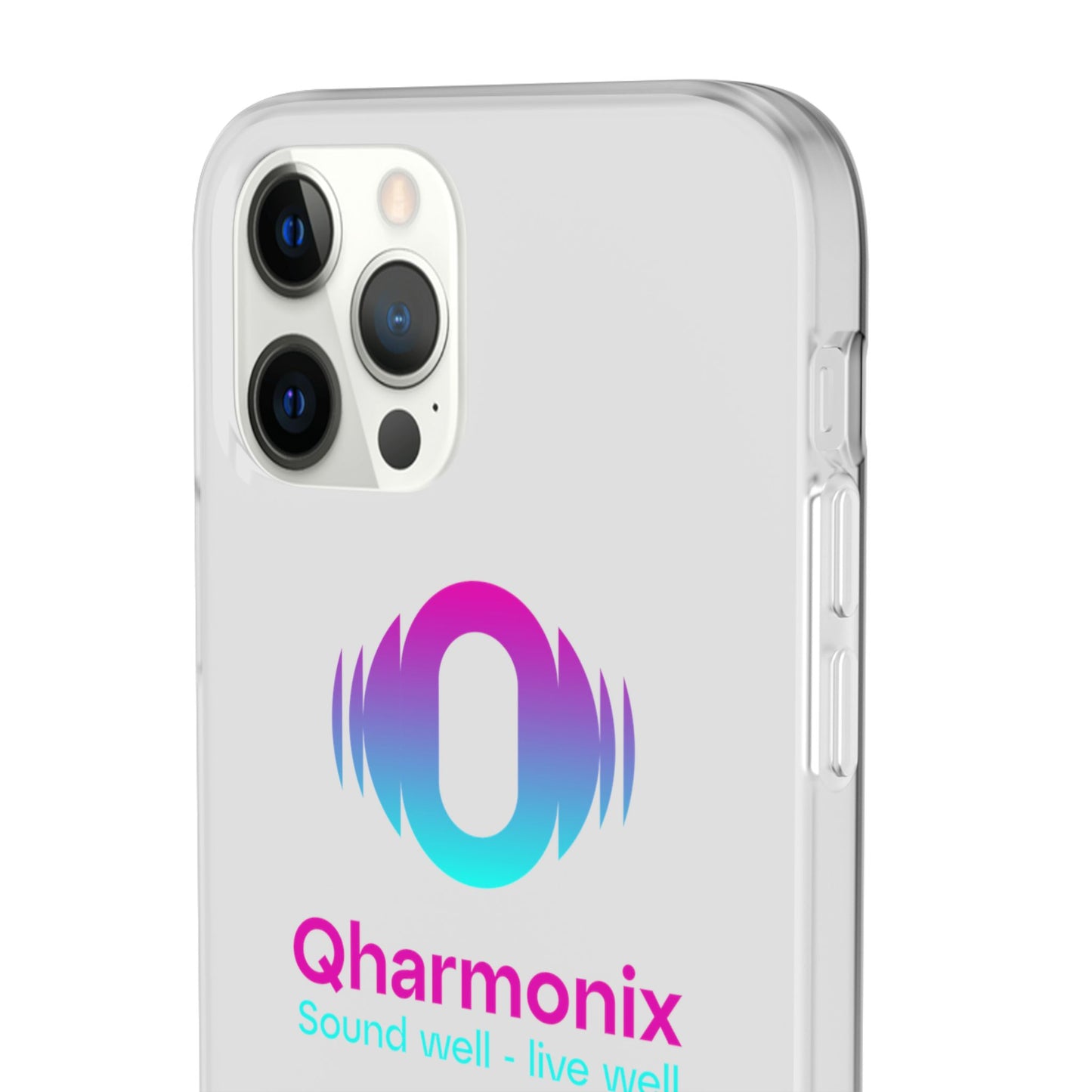 Stylish Phone Case: Qharmonix Sound Well Live Well, Customizable Flexi Cases, Tech Accessory, Unique Gift, Music Lover Merchandise, [...]