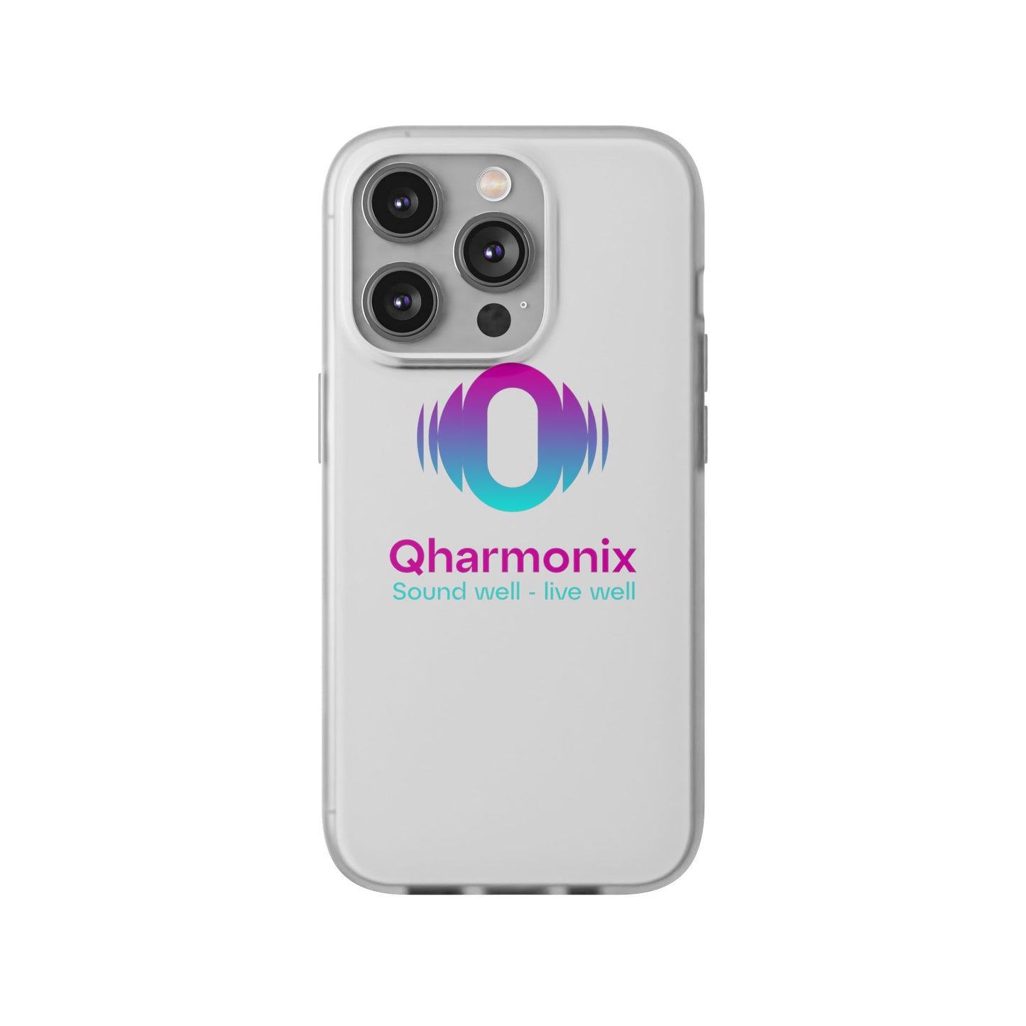 Stylish Phone Case: Qharmonix Sound Well Live Well, Customizable Flexi Cases, Tech Accessory, Unique Gift, Music Lover Merchandise, [...]