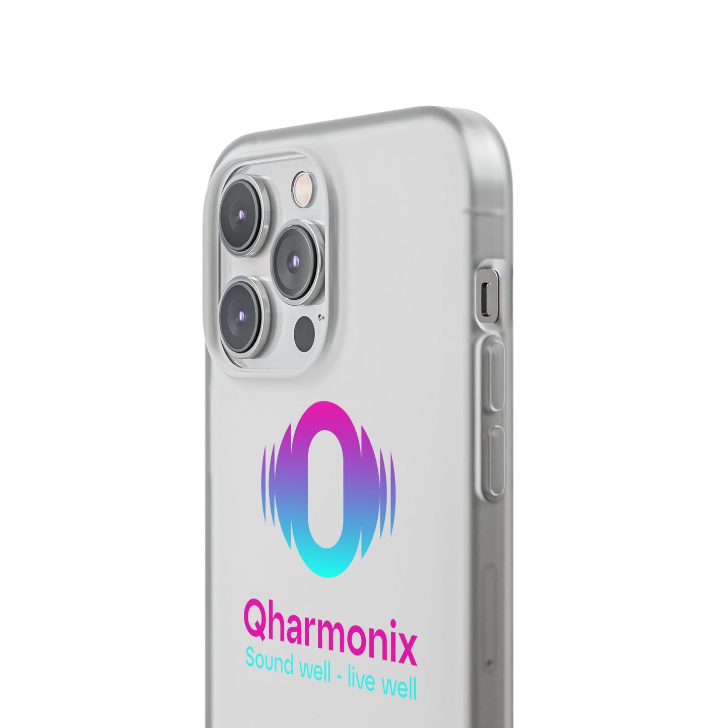 Stylish Phone Case: Qharmonix Sound Well Live Well, Customizable Flexi Cases, Tech Accessory, Unique Gift, Music Lover Merchandise, [...]