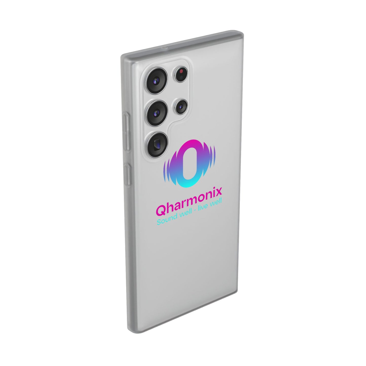 Stylish Phone Case: Qharmonix Sound Well Live Well, Customizable Flexi Cases, Tech Accessory, Unique Gift, Music Lover Merchandise, [...]