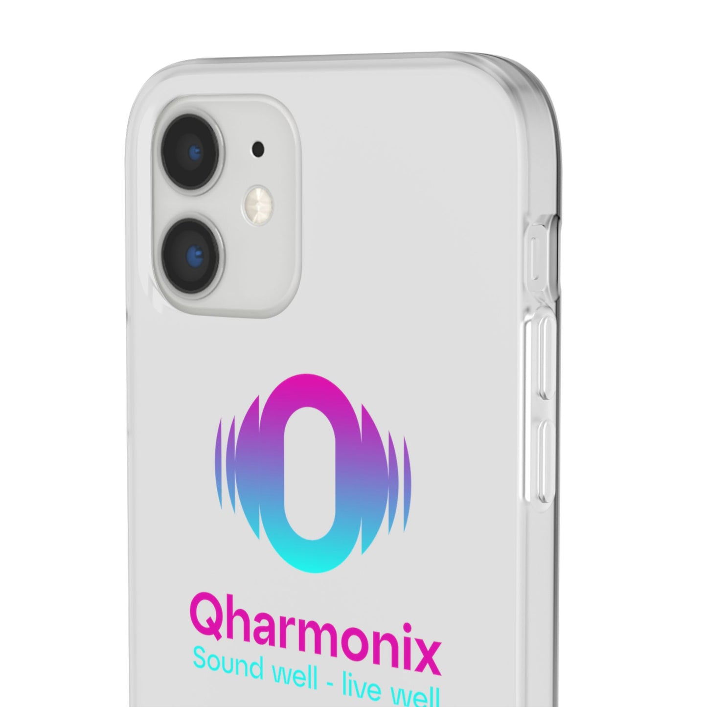 Stylish Phone Case: Qharmonix Sound Well Live Well, Customizable Flexi Cases, Tech Accessory, Unique Gift, Music Lover Merchandise, [...]