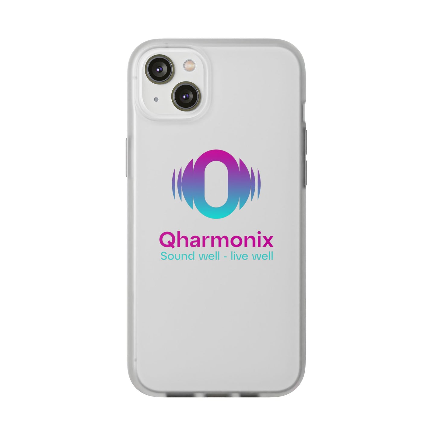 Stylish Phone Case: Qharmonix Sound Well Live Well, Customizable Flexi Cases, Tech Accessory, Unique Gift, Music Lover Merchandise, [...]