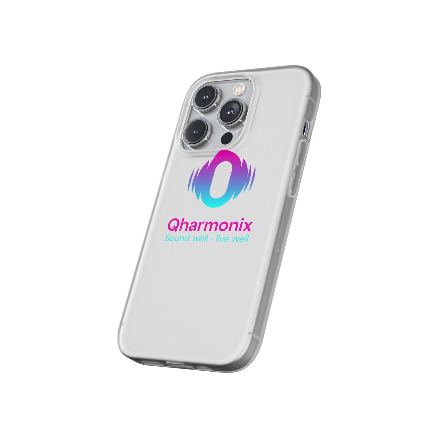Stylish Phone Case: Qharmonix Sound Well Live Well, Customizable Flexi Cases, Tech Accessory, Unique Gift, Music Lover Merchandise, [...]