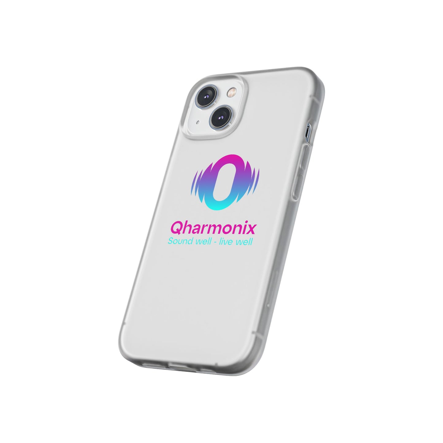 Stylish Phone Case: Qharmonix Sound Well Live Well, Customizable Flexi Cases, Tech Accessory, Unique Gift, Music Lover Merchandise, [...]