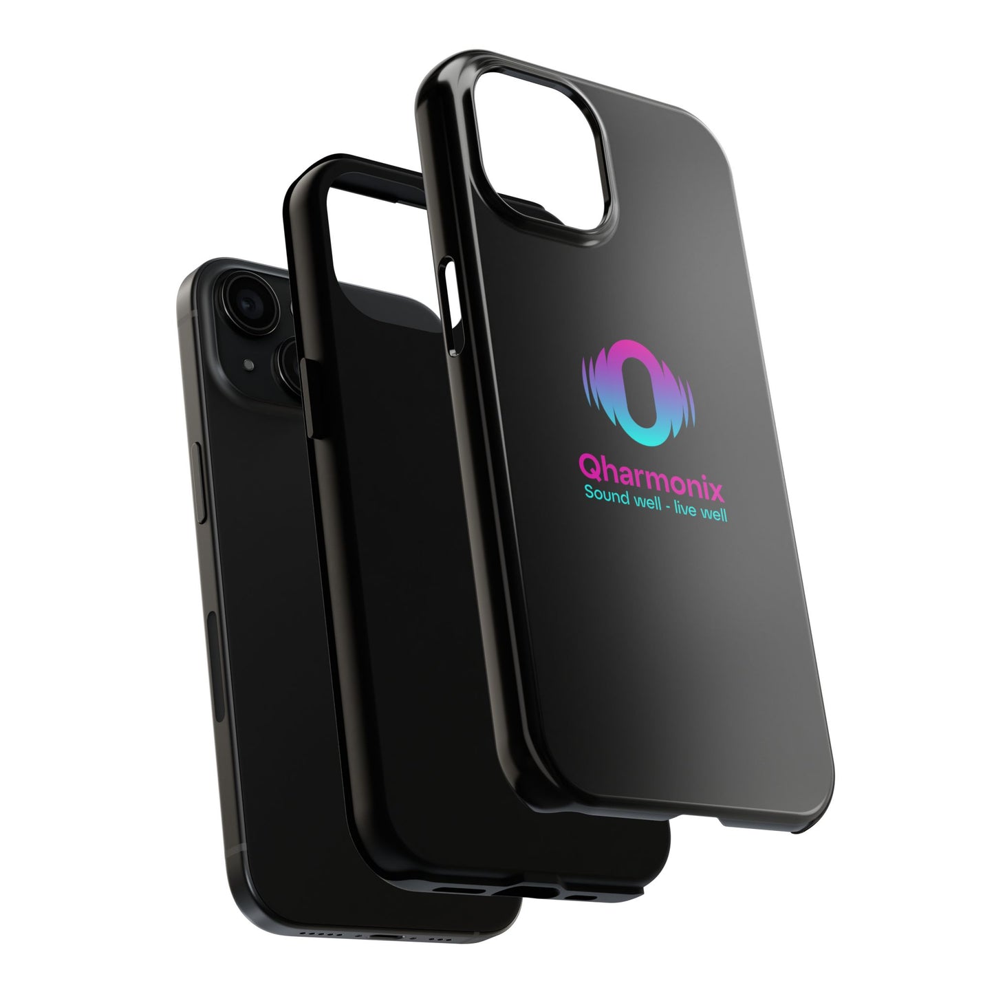Durable Phone Cases for Music Lovers - Qharmonix Design, iPhone & Android Compatible, Gift for Tech Enthusiasts, Holiday Ready, [...]