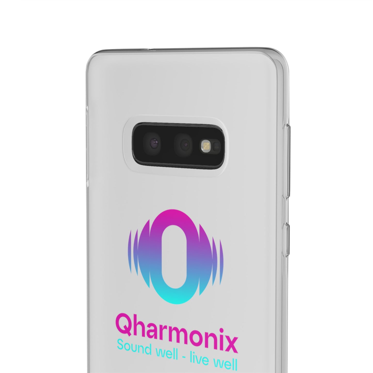 Stylish Phone Case: Qharmonix Sound Well Live Well, Customizable Flexi Cases, Tech Accessory, Unique Gift, Music Lover Merchandise, [...]