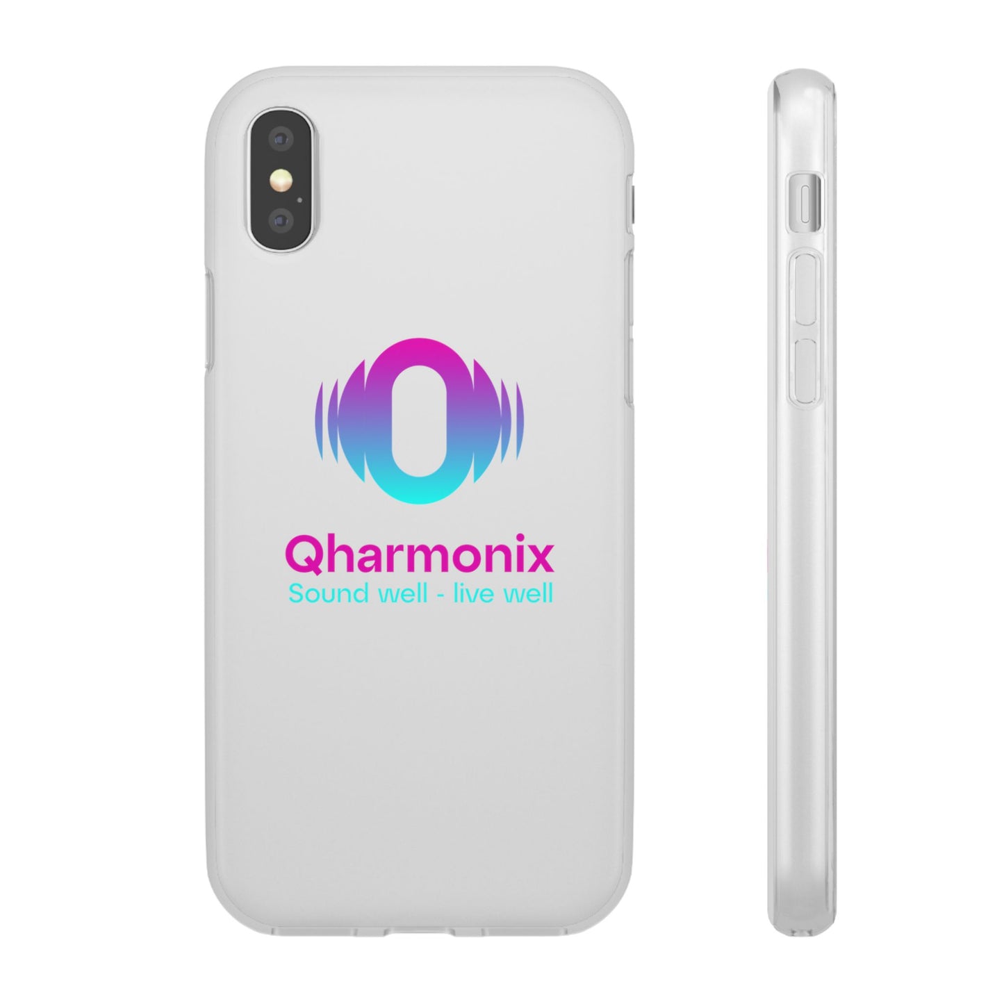 Stylish Phone Case: Qharmonix Sound Well Live Well, Customizable Flexi Cases, Tech Accessory, Unique Gift, Music Lover Merchandise, [...]
