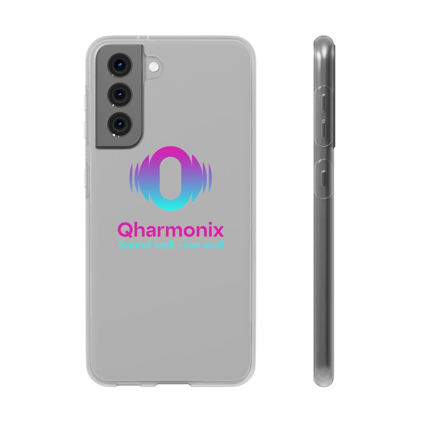 Stylish Phone Case: Qharmonix Sound Well Live Well, Customizable Flexi Cases, Tech Accessory, Unique Gift, Music Lover Merchandise, [...]