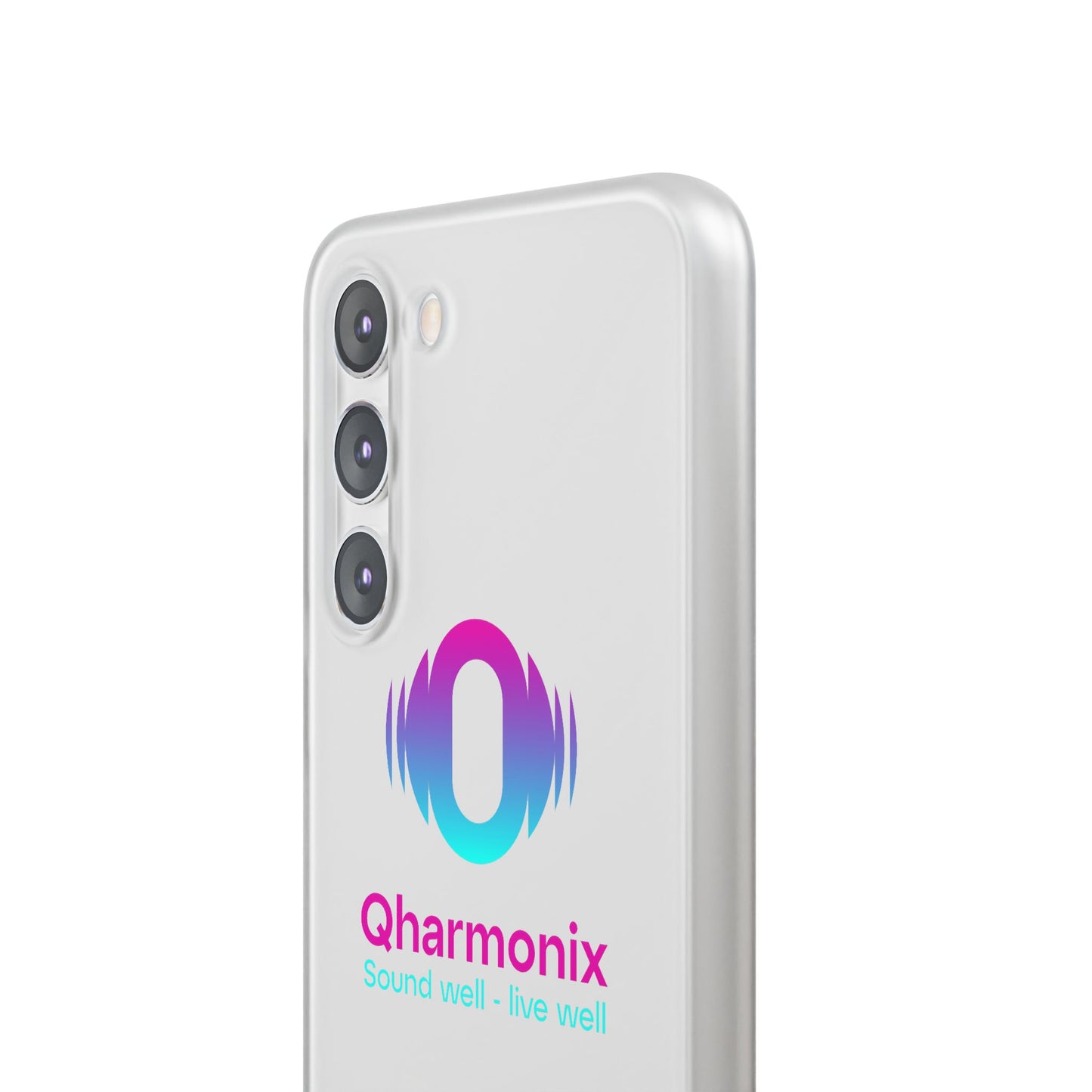 Stylish Phone Case: Qharmonix Sound Well Live Well, Customizable Flexi Cases, Tech Accessory, Unique Gift, Music Lover Merchandise, [...]