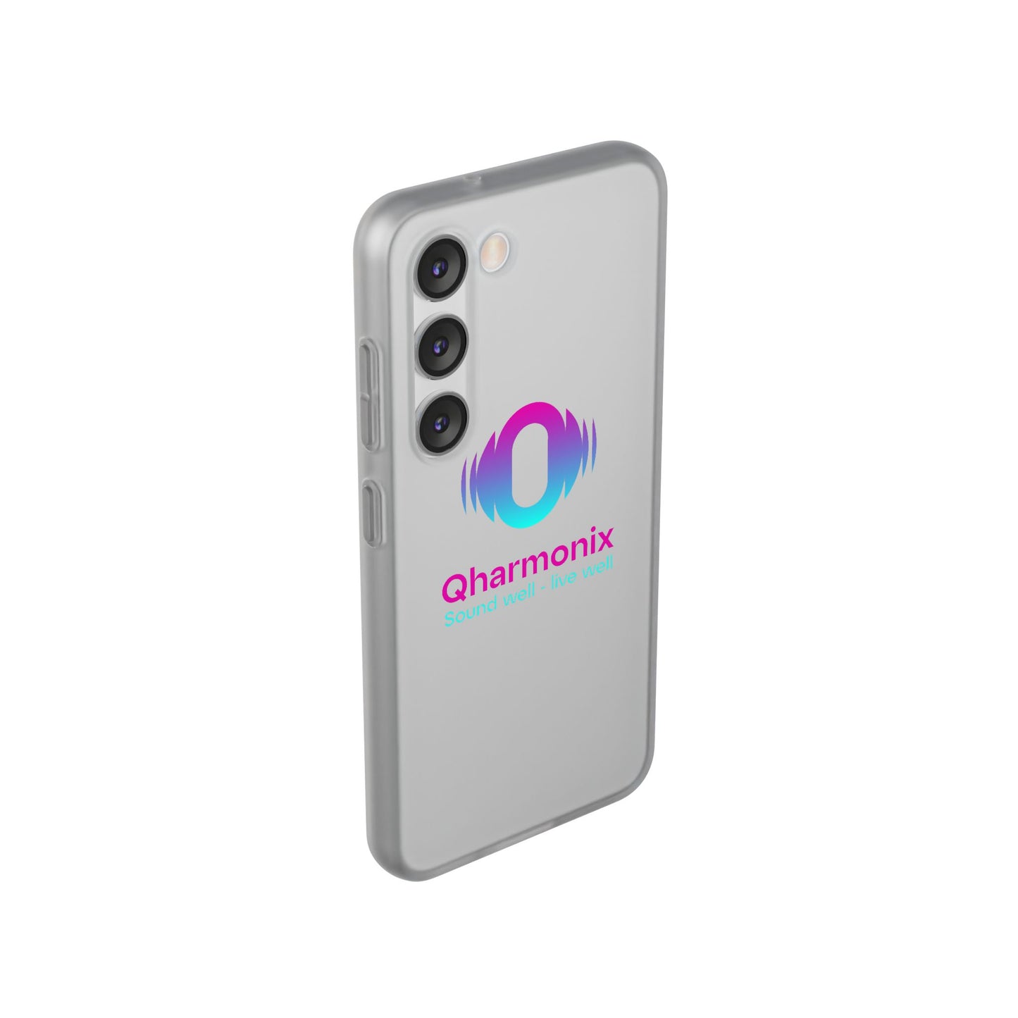 Stylish Phone Case: Qharmonix Sound Well Live Well, Customizable Flexi Cases, Tech Accessory, Unique Gift, Music Lover Merchandise, [...]