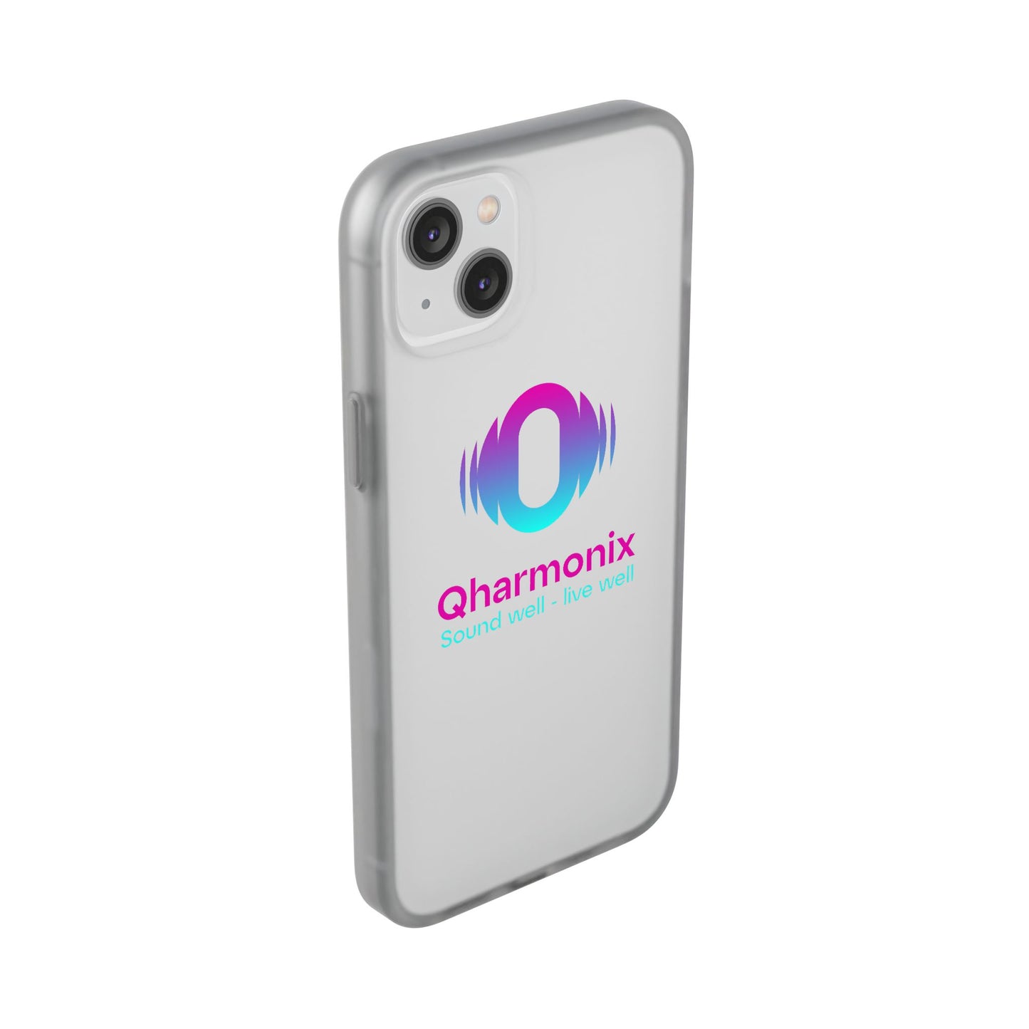 Stylish Phone Case: Qharmonix Sound Well Live Well, Customizable Flexi Cases, Tech Accessory, Unique Gift, Music Lover Merchandise, [...]