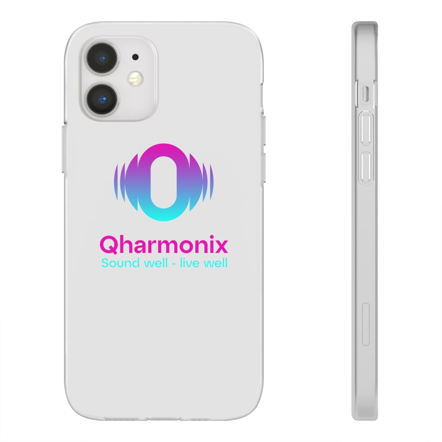 Stylish Phone Case: Qharmonix Sound Well Live Well, Customizable Flexi Cases, Tech Accessory, Unique Gift, Music Lover Merchandise, [...]