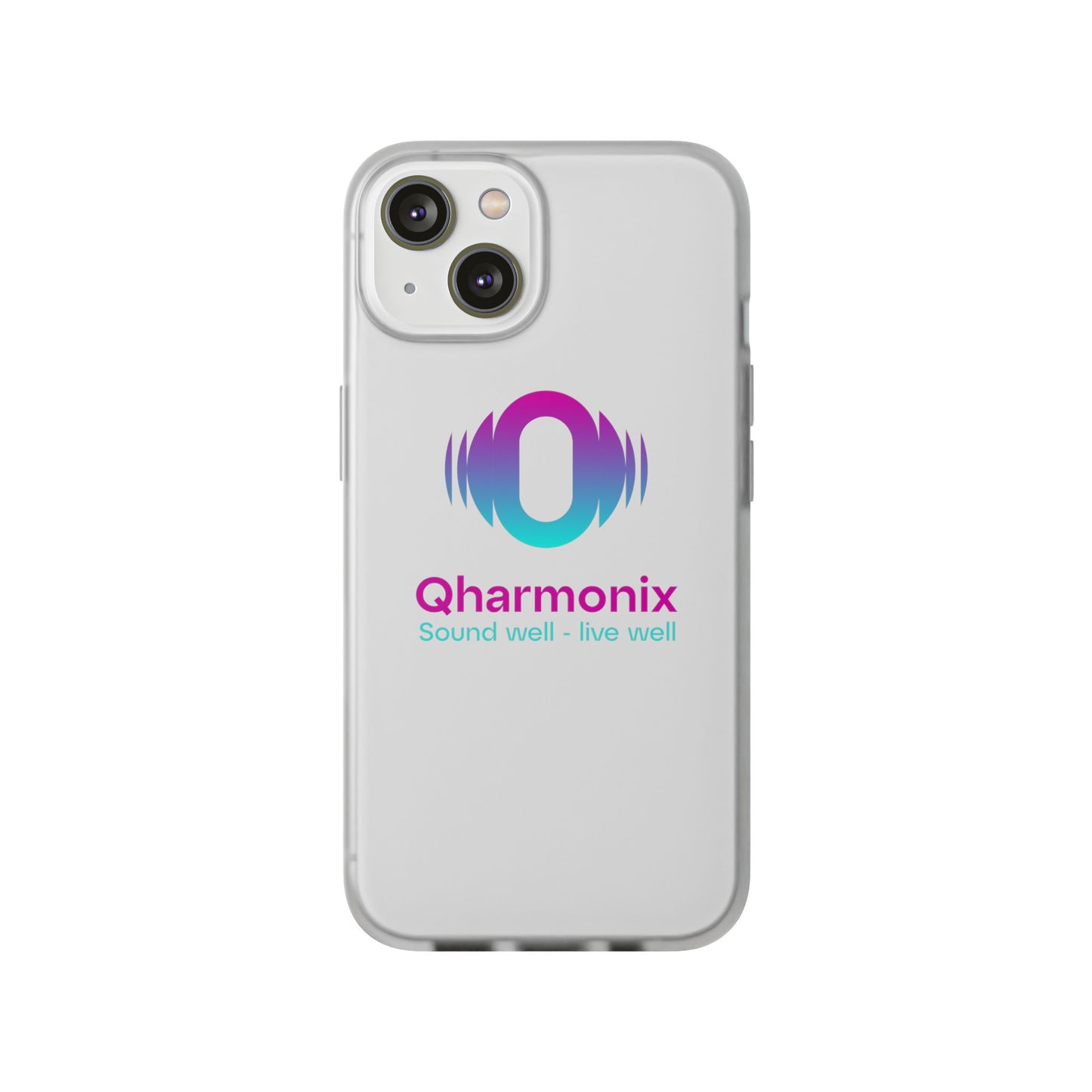 Stylish Phone Case: Qharmonix Sound Well Live Well, Customizable Flexi Cases, Tech Accessory, Unique Gift, Music Lover Merchandise, [...]