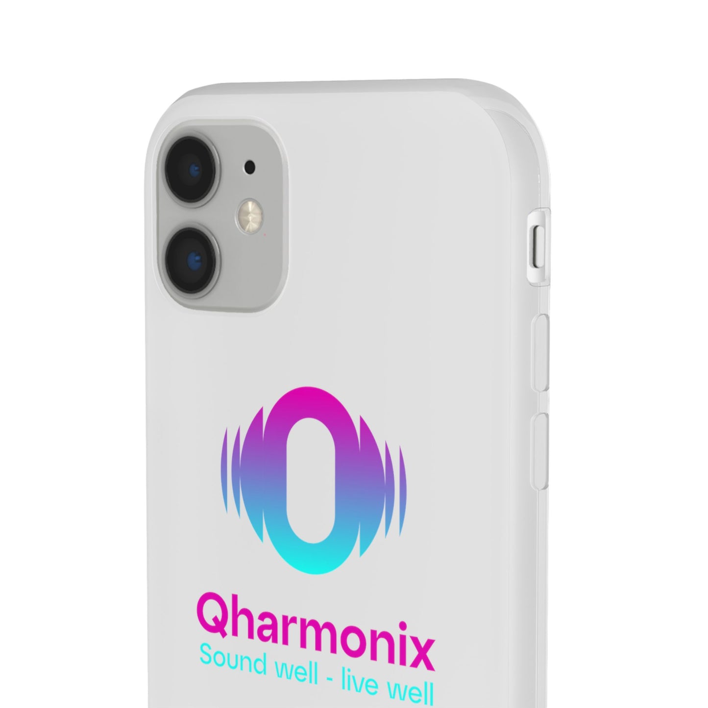 Stylish Phone Case: Qharmonix Sound Well Live Well, Customizable Flexi Cases, Tech Accessory, Unique Gift, Music Lover Merchandise, [...]