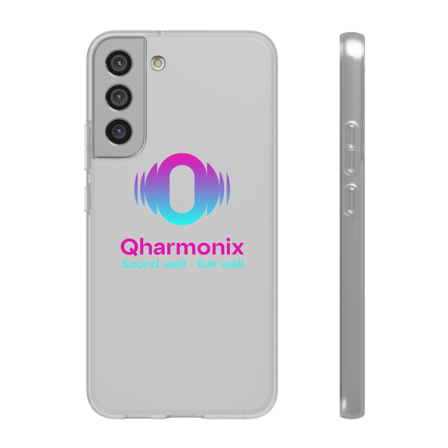 Stylish Phone Case: Qharmonix Sound Well Live Well, Customizable Flexi Cases, Tech Accessory, Unique Gift, Music Lover Merchandise, [...]