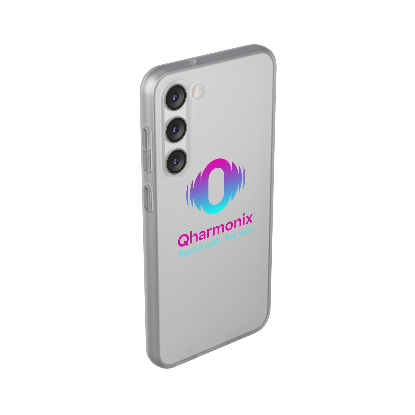 Stylish Phone Case: Qharmonix Sound Well Live Well, Customizable Flexi Cases, Tech Accessory, Unique Gift, Music Lover Merchandise, [...]