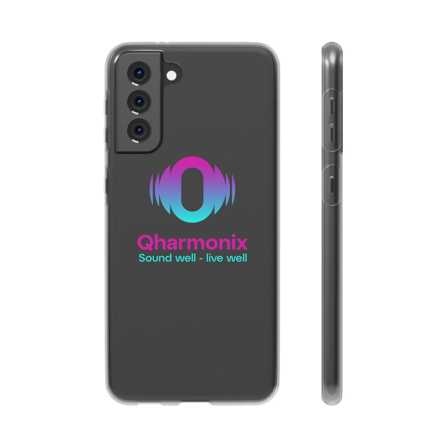 Stylish Phone Case: Qharmonix Sound Well Live Well, Customizable Flexi Cases, Tech Accessory, Unique Gift, Music Lover Merchandise, [...]