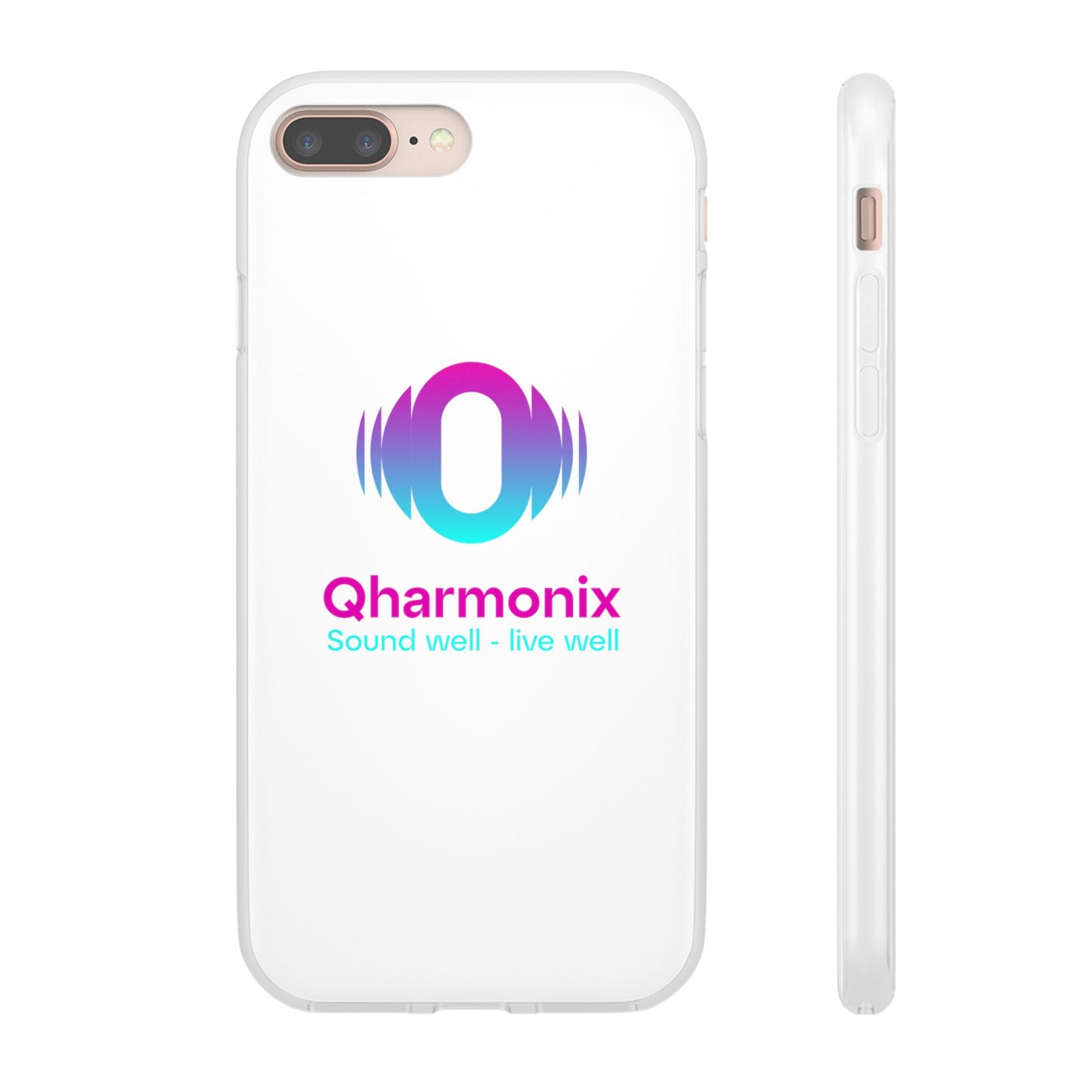 Stylish Phone Case: Qharmonix Sound Well Live Well, Customizable Flexi Cases, Tech Accessory, Unique Gift, Music Lover Merchandise, [...]