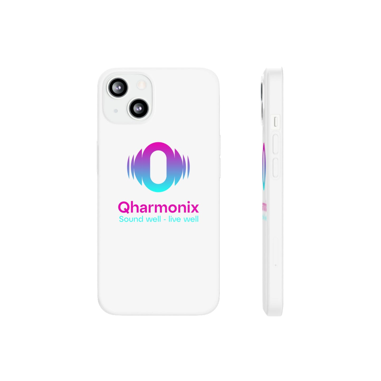 Stylish Phone Case: Qharmonix Sound Well Live Well, Customizable Flexi Cases, Tech Accessory, Unique Gift, Music Lover Merchandise, [...]