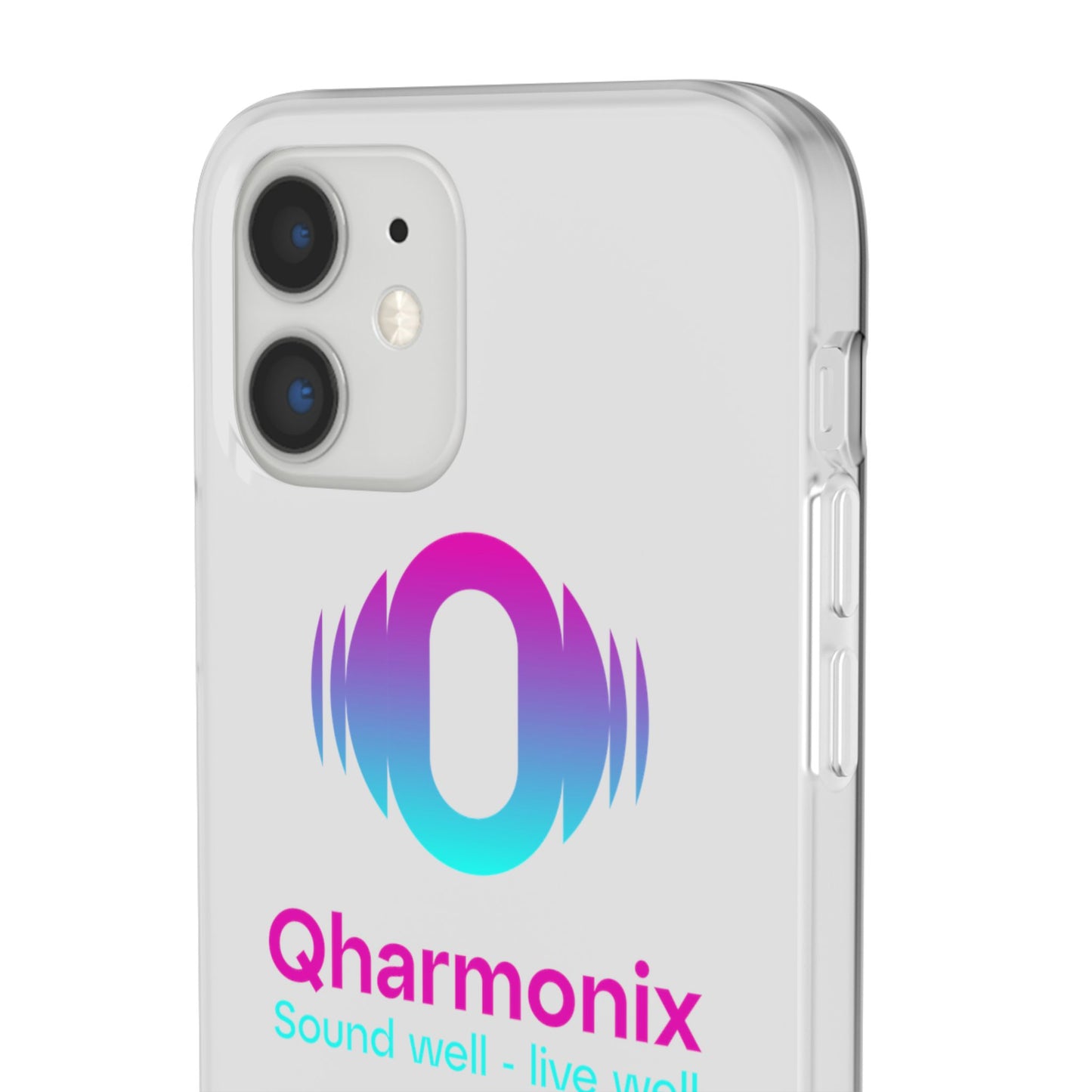 Stylish Phone Case: Qharmonix Sound Well Live Well, Customizable Flexi Cases, Tech Accessory, Unique Gift, Music Lover Merchandise, [...]
