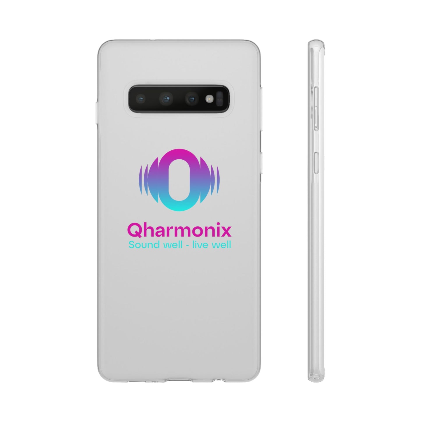 Stylish Phone Case: Qharmonix Sound Well Live Well, Customizable Flexi Cases, Tech Accessory, Unique Gift, Music Lover Merchandise, [...]