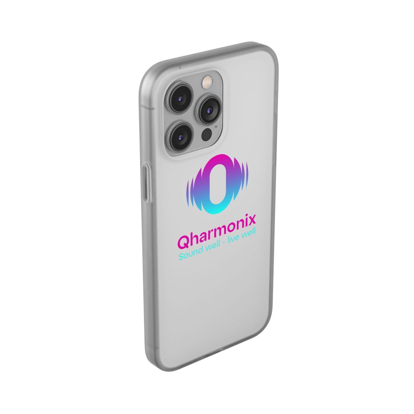 Stylish Phone Case: Qharmonix Sound Well Live Well, Customizable Flexi Cases, Tech Accessory, Unique Gift, Music Lover Merchandise, [...]