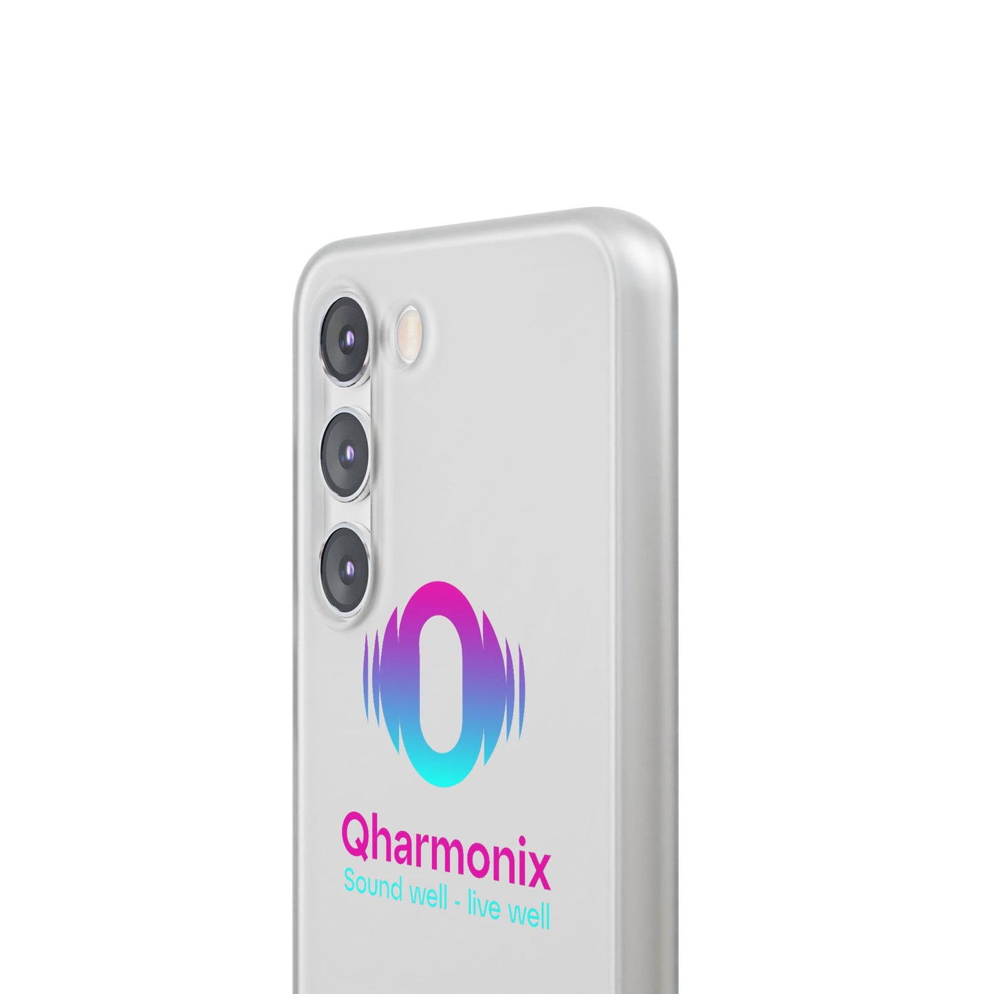 Stylish Phone Case: Qharmonix Sound Well Live Well, Customizable Flexi Cases, Tech Accessory, Unique Gift, Music Lover Merchandise, [...]
