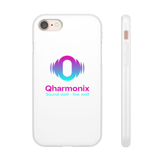 Stylish Phone Case: Qharmonix Sound Well Live Well, Customizable Flexi Cases, Tech Accessory, Unique Gift, Music Lover Merchandise, [...]