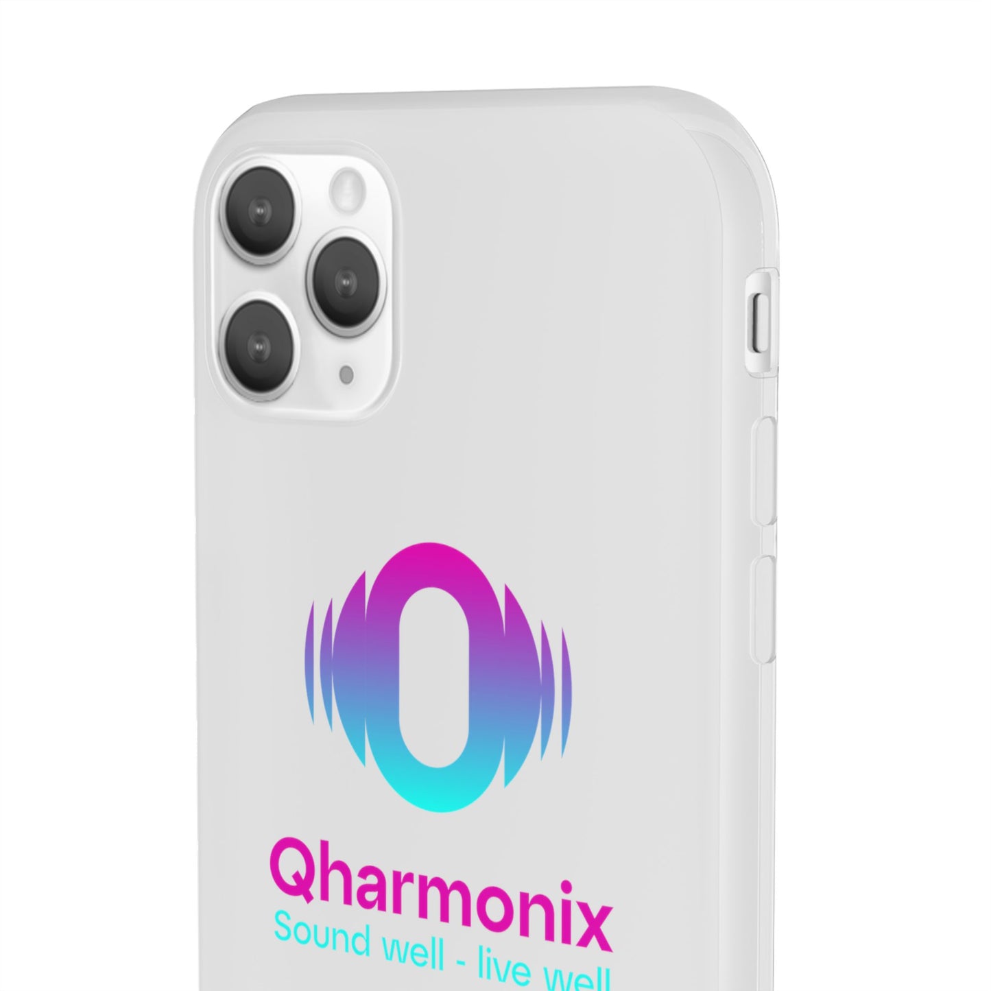 Stylish Phone Case: Qharmonix Sound Well Live Well, Customizable Flexi Cases, Tech Accessory, Unique Gift, Music Lover Merchandise, [...]