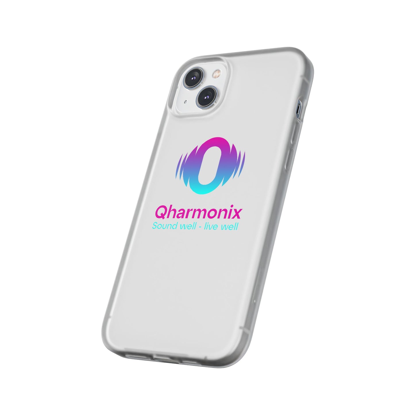 Stylish Phone Case: Qharmonix Sound Well Live Well, Customizable Flexi Cases, Tech Accessory, Unique Gift, Music Lover Merchandise, [...]