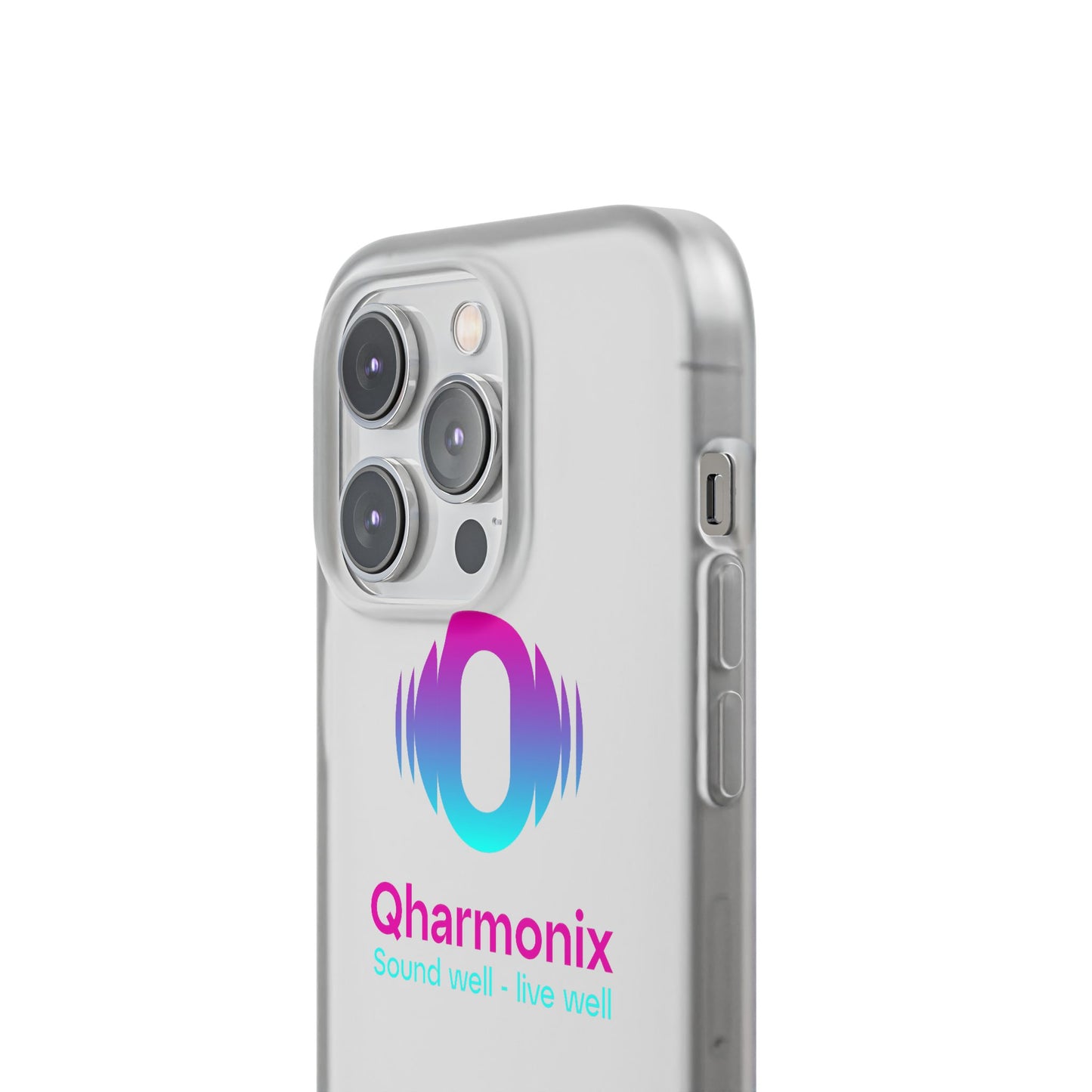 Stylish Phone Case: Qharmonix Sound Well Live Well, Customizable Flexi Cases, Tech Accessory, Unique Gift, Music Lover Merchandise, [...]