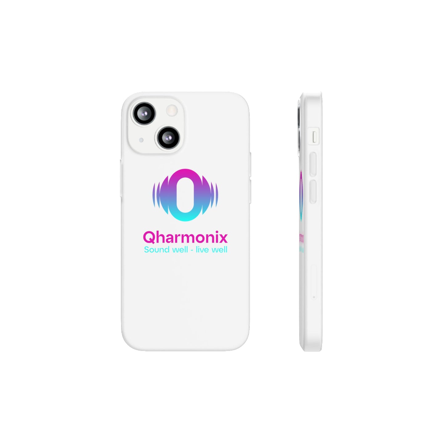 Stylish Phone Case: Qharmonix Sound Well Live Well, Customizable Flexi Cases, Tech Accessory, Unique Gift, Music Lover Merchandise, [...]