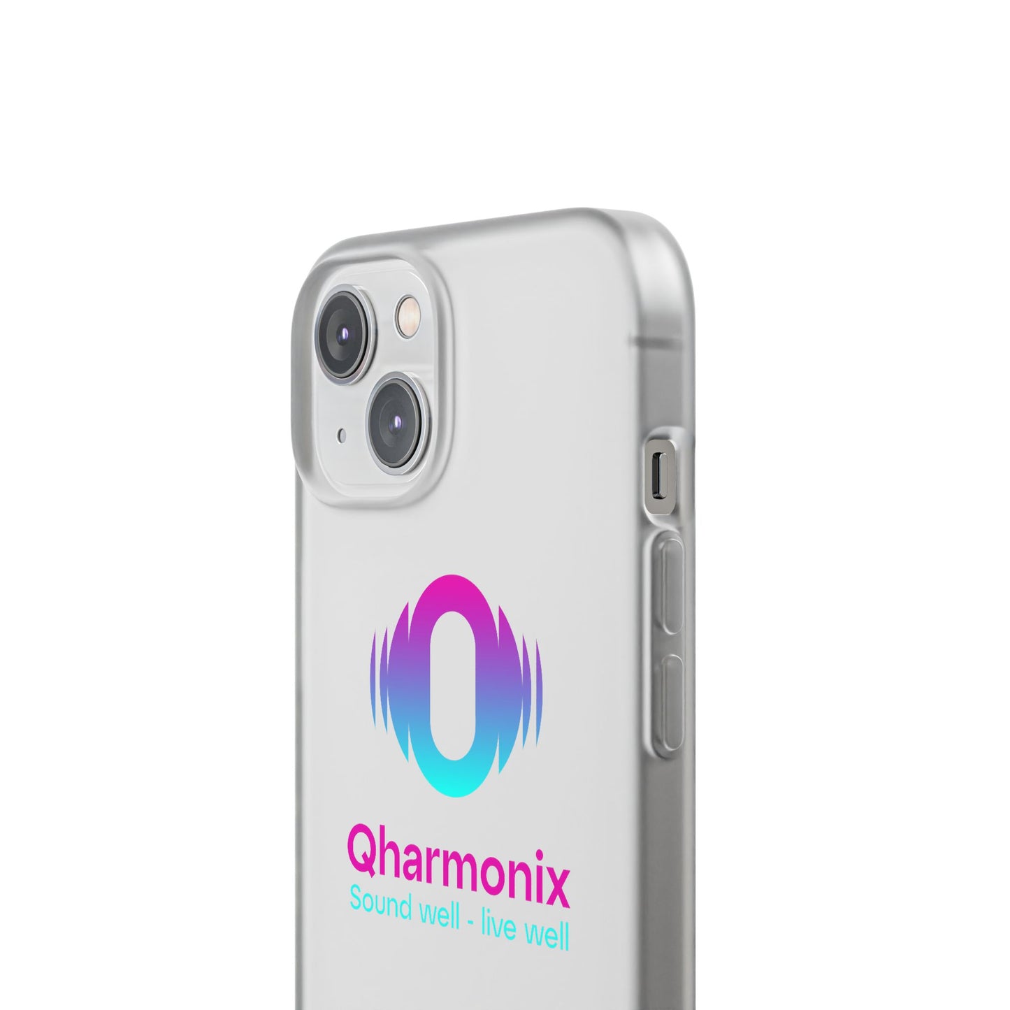 Stylish Phone Case: Qharmonix Sound Well Live Well, Customizable Flexi Cases, Tech Accessory, Unique Gift, Music Lover Merchandise, [...]