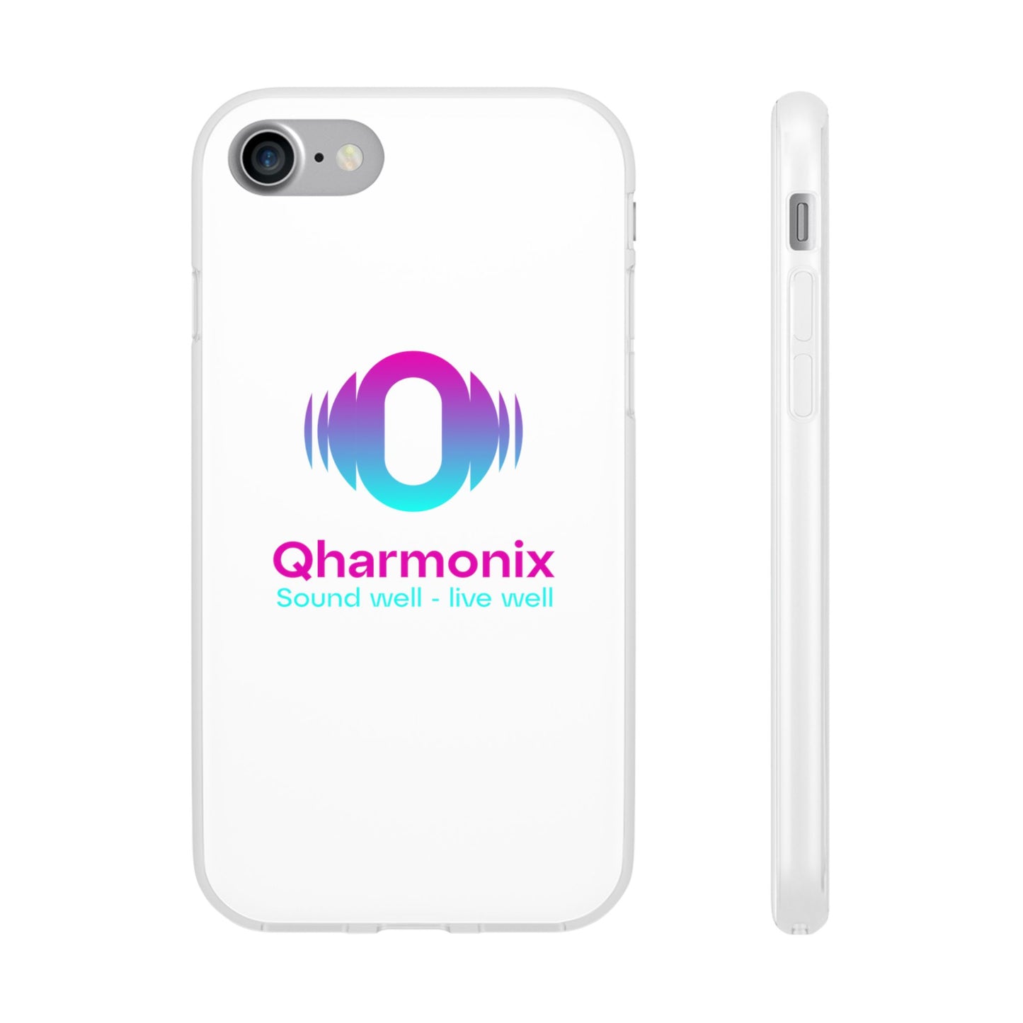 Stylish Phone Case: Qharmonix Sound Well Live Well, Customizable Flexi Cases, Tech Accessory, Unique Gift, Music Lover Merchandise, [...]