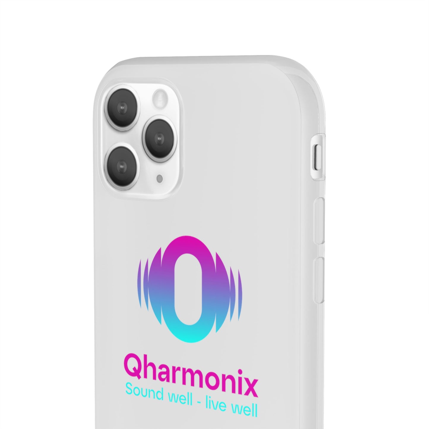 Stylish Phone Case: Qharmonix Sound Well Live Well, Customizable Flexi Cases, Tech Accessory, Unique Gift, Music Lover Merchandise, [...]